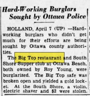 Big Top Restaurant - Apr 1949 Robbery